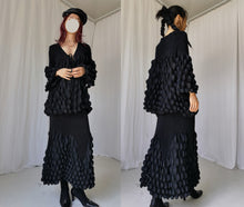 Load image into Gallery viewer, Issey Miyake black bubble top skirt dress set
