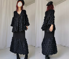 Load image into Gallery viewer, Issey Miyake black bubble top skirt dress set
