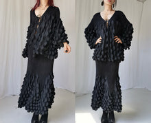 Load image into Gallery viewer, Issey Miyake black bubble top skirt dress set
