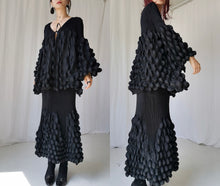 Load image into Gallery viewer, Issey Miyake black bubble top skirt dress set
