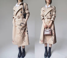 Load image into Gallery viewer, Vintage Burberry Nova Check Artist Graffiti Trench Coat
