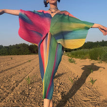Load image into Gallery viewer, Issey Miyake butterfly pleats please dress rainbow gradient
