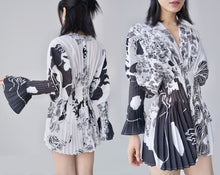 Load image into Gallery viewer, Vintage Ukiyoe Print Pleated Dress
