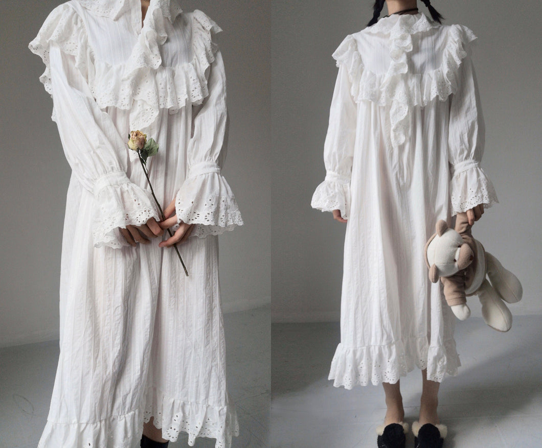 Vintage Cotton Jane Austin Victorian Sleep Dress