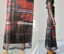 Load image into Gallery viewer, Vintage Abstract Art Gothic Print Y2K Mesh Dress
