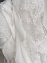 Load image into Gallery viewer, Vintage White Chiffon Jane Austin Flounce Maxi Victorian Dress
