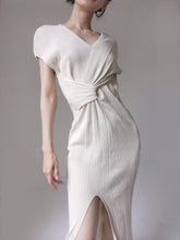 Load image into Gallery viewer, Vintage Beige Knit Dress
