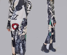 Load image into Gallery viewer, Vintage Pleated Print Maxidress

