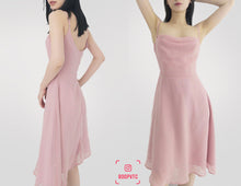 Load image into Gallery viewer, Vintage Dusty Pink Chiffon Flowy Dress
