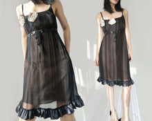 Load image into Gallery viewer, Vintage 3.1 Phillip Lim Silk Black Spaghetti Slip Dress
