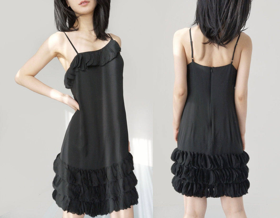 Vintage Black Silk Dress