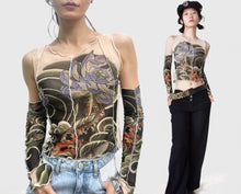 Load image into Gallery viewer, Vintage Tattoo Mesh Dress
