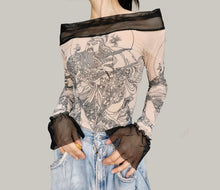Load image into Gallery viewer, Vintage Nude Tattoo Top
