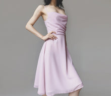 Load image into Gallery viewer, Vintage Dusty Pink Chiffon Flowy Dress
