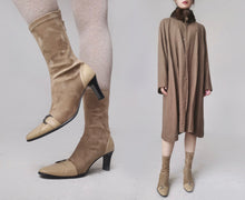 Load image into Gallery viewer, Vintage Chunky Ankle Boots Nude
