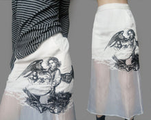 Load image into Gallery viewer, Vintage Ann Demeulemeester Embroidered Black White Skirt
